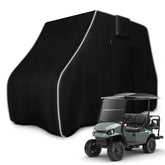 2/4 Passenger Golf Cart Cover Waterproof, 600D Heavy Duty Golf Cart Cover with Reflective Strips Universal Fits for EZGO, Yamaha Golf Cart, Club Car